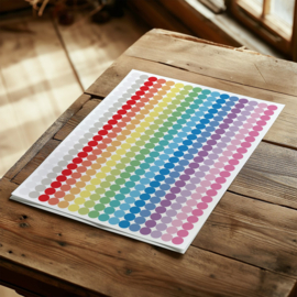Stippen Stickers 10 mm – 1104 Label Stickers - 16 Kleuren