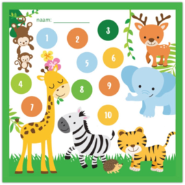 Beloningssysteem Jungle - 3 Beloningskaarten & 70 Stickers