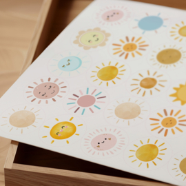 Stickervel Zonnetjes - 35 stickers