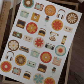 Stickervel Back to the 70's - 35 stickers