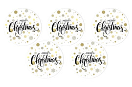 Kerst Sluitzegels Merry Christmas (5 stickers)