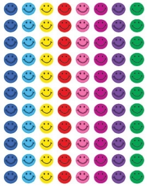 Mini Gekleurde Smileys - 88 Stickers