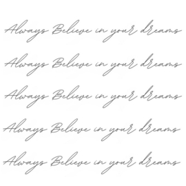 5 Plaktattoos Always Believe in Your Dreams