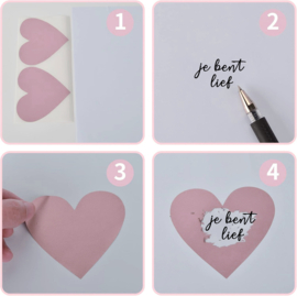 Scratch stickers Heart Pink and Silver