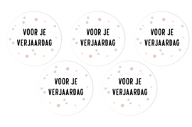 Voor je Verjaardag Sluitzegels (5 stickers)