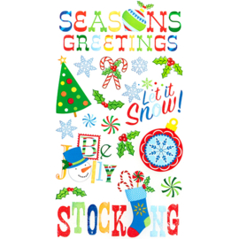 Kerstgroet Stickers - 17 stickers