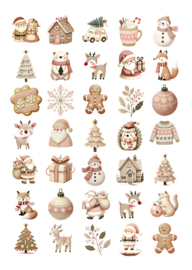 Kerst Stickers - Cute Christmas
