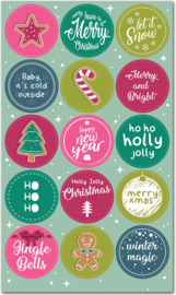 Stickervel Kerst