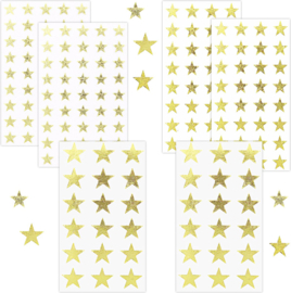 Gouden Sterren Stickers - 3 Maten - 200 Stickers