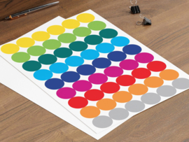 Stippen Stickers - 9 Kleuren - 5 Stickervellen