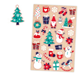 Großes Stickerbogen Weihnachten