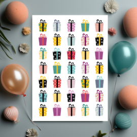 Stickervel Cadeautjes - 35 stickers