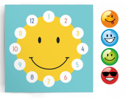 2 Beloningskaarten met 54 grote stickers - Smiley