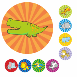 2 Beloningskaarten met 54 grote stickers - Feestbeestjes