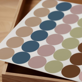14 mm Stippen Stickers - Pastel Kleuren