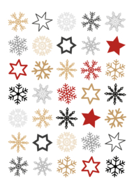 2 Grote Stickervellen Kerst en Winter