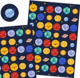 Vrolijke Planeten - 48 Stickers