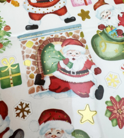 Luxury Christmas Stickers with Gold Foil - 32 Stickers