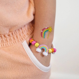 Bricolage d'un bracelet arc-en-ciel + Tatouage Adhésif arc-en-ciel