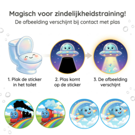 Autocollants magiques pour l’apprentissage de la propreté – Véhicules – Lot de 8 autocollants réactifs à l’urine