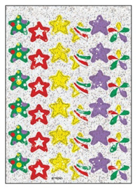 Glitzernde Sterne Glitter - 36 Aufkleber