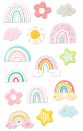 Glow in the Dark Foam Stickers Regenbogen