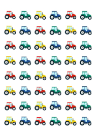 Gekleurde Tractors - 48 Stickers