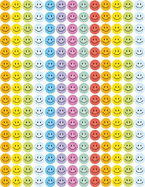 Autocollants de récompense Smileys Petit 10mm- 368 Autocollants
