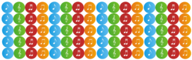 2 Beloningskaarten Muziek met 80 stickers - Complete Set