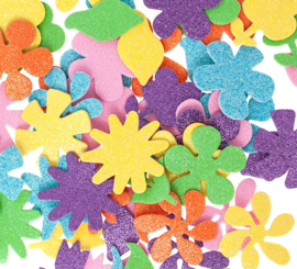 72 Foam Stickers Bloemen