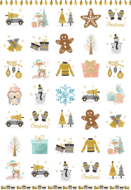 2 Grote Stickervellen Kerst