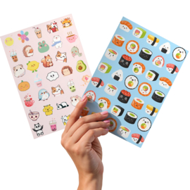2 Grote Stickervellen Kawaii