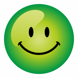 Belohnungsaufkleber Grüne Smileys 19mm - 54 Aufkleber