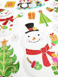 Stickervel Kerstmis met Zilverfolie