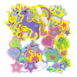 50 Foam Stickers Unicorns