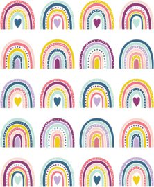 Pastel Regenbogen - 20 grote stickers
