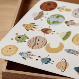 2 Grote Stickervellen Ruimte en Planeten
