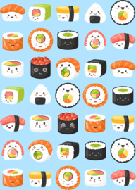 2 Grote Stickervellen Kawaii