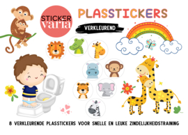 8 Verkleurende Plasstickers - set van 8 stuks