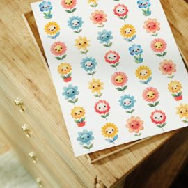 Vrolijke Bloemen - 35 Stickers