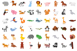 Viele kleine Tiere - 54 Sticker