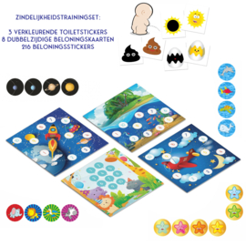 Zindelijkheidstraining Pakket 8 Beloningsystemen + 216 Stickers + 3 Verkleurende Plasstickers