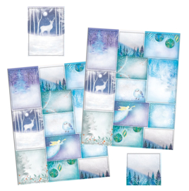 24 Large Name Labels Christmas Stickers