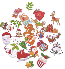 Waterproof Stickers Kerst - 25 grote stickers