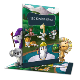 150 Fake Tattoos Animals - Stick-on Tattoos for Kids
