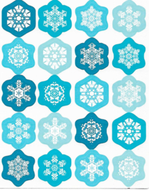 Schneeflocken - 20 Sticker