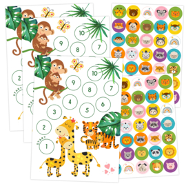 Belohnungssystem Jungle mit Stickern