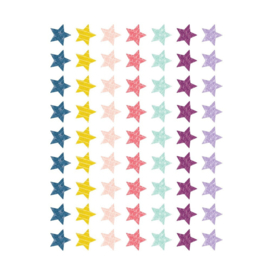 Pastellfarbene Sterne - 63 Aufkleber