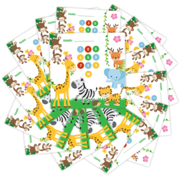 Beloningssysteem + Stickers + Plasdiploma - 16 Beloningskaarten met 240 Beloningsstickers Jungle