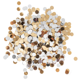 Metallic Confetti Goudfolie, Zilverfolie en Zilver met Glitters - 20 gram